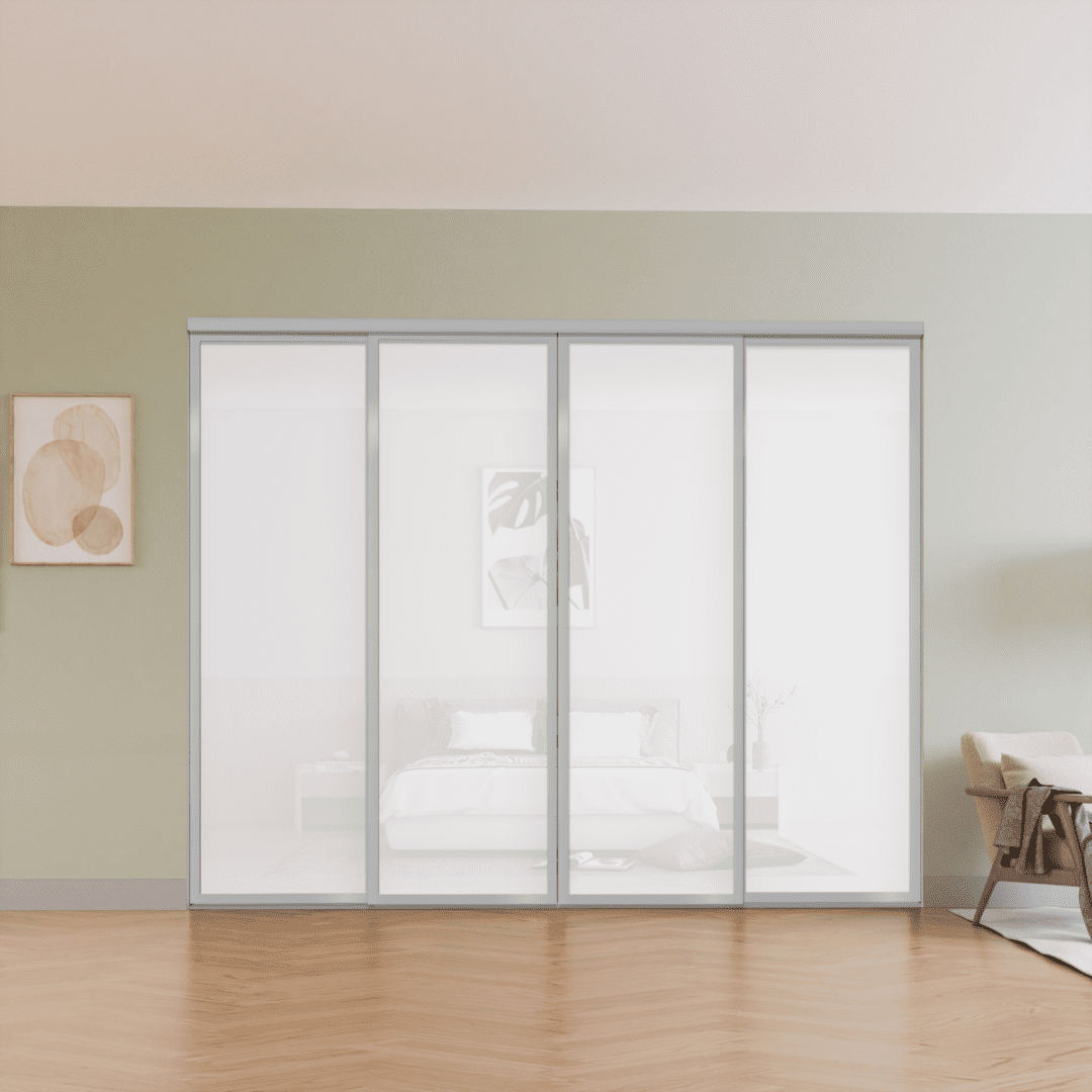 120x96 - 4 Panels - Closed - Silver (frosted)