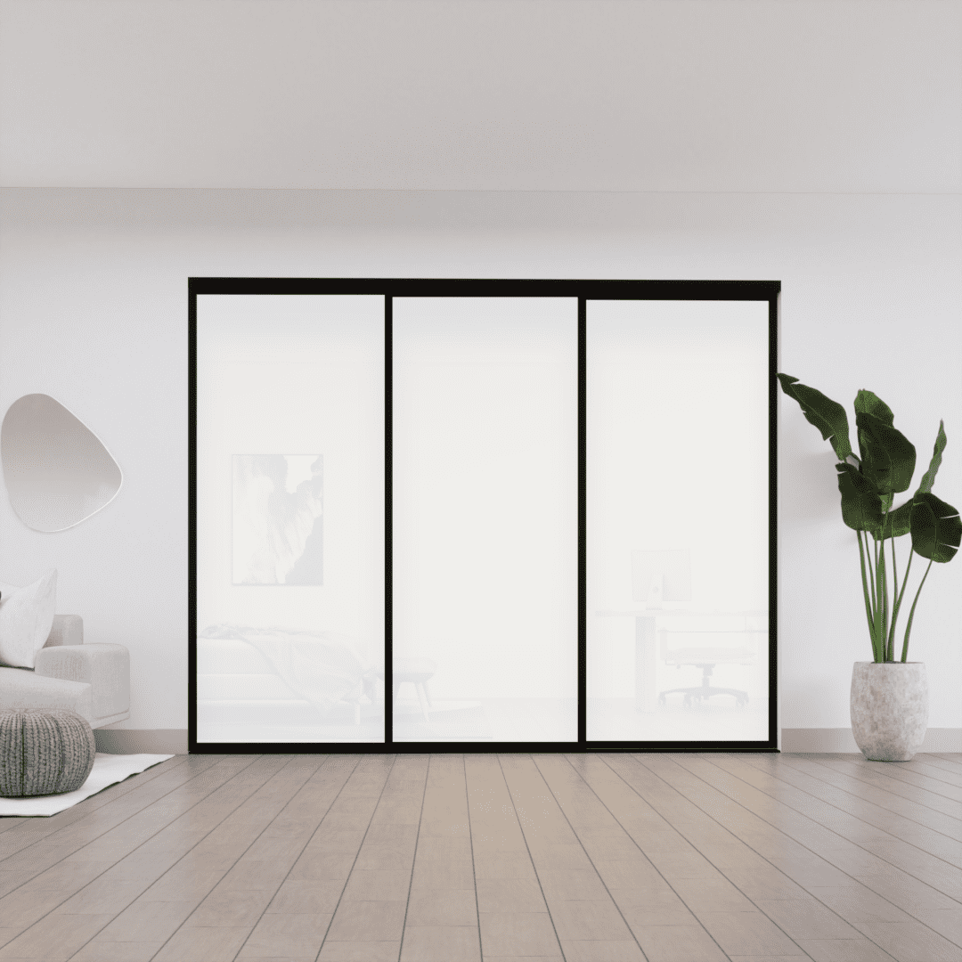 3 Panels RD - Closed - Black (frosted)